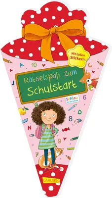 Produktbild von Schlau für die Schule: Rätselspaß zum Schulstart mit Stickern (Schultüte 2023 rosa)