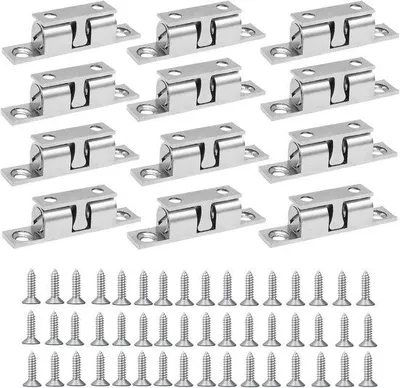 Image de Fixations pour meubles - Fixations à double rotule de 50 mm - Argent - 12 pièces