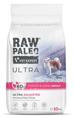 Zdjęcie produktu dla RAW PALEO Ultra Pork Medium & Large Adult - sucha karma dla psów - 10 kg