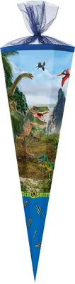 Obrázok produktu pre Školský kužeľ Nestler Schleich Dino 85 cm 6-hranný tylový/textilný lem