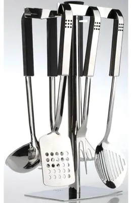 Immagine prodotto di BergHoff - Set di utensili da cucina - Orion, 7 pezzi - Acciaio inossidabile - Argento - Ergonomico,
