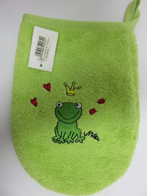 Produktbild von MILA 50162 - Waschhandschuh - Waschlappen - Frosch - Kiss me