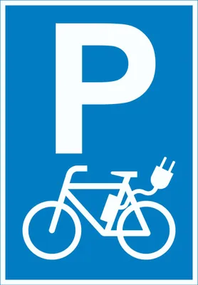 Produktbild von Parkplatz E-Bike Elektrorad Schild A4 (210x297mm)