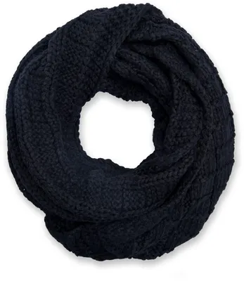Produktbild von styleBREAKER Uni Strick Loop Schal kariert, Uni Feinstrick Schlauchschal, Winter Strickschal 01018154