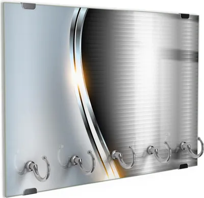 Produktbild von DEQORI Schlüsselbrett Glas 30x20 cm 'Elegantes Vektordesign' Schlüssel Halter Board Haken