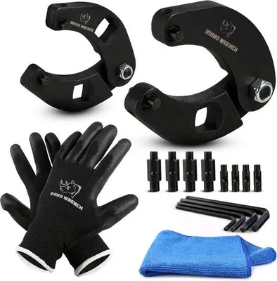 Produktbild von Famanu Schraubenschlüsselset für Hydraulikzylinder - Set von 2 mit Handschuhen und Zubehör