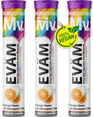 Produktbild von Multivitamin Brausetabletten, Kombination aus 10 Vitaminen 3
