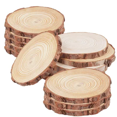 Holzrindenscheiben 15 Stück 13-14 cm für DIY und Dekoration