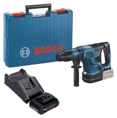 Immagine prodotto di Martello perforatore a batteria Bosch GBH 18V-36 C Professional da 18 V, 7 J, SDS max, brushless + 1 batteria ProCORE da 4,0 Ah + caricabatterie + valigetta