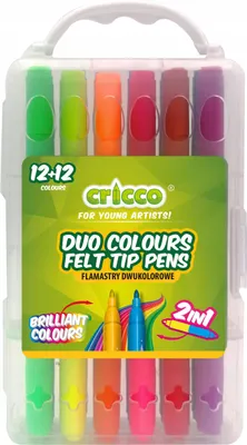 Image de Marqueurs double face 24 couleurs CRICCO