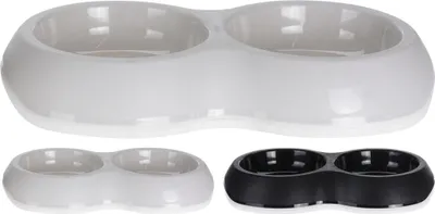 Obrázok produktu pre dvojitá miska pre domáce zvieratá 26x15x4,5cm, 2x300ml, PH mix farieb