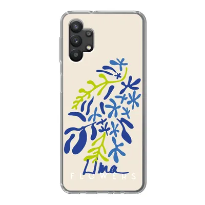 Produktbild von MuchoWow® Handyhülle Schutzhülle Hülle für Samsung Galaxy A32 5G Blume - Blätter - Lima Silikon Softcase Handy Hülle - Softcase