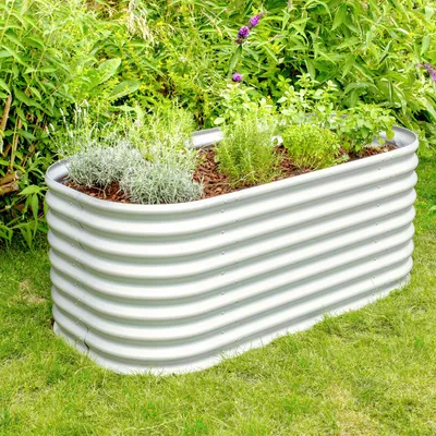 Produktbild von Vitavia Hochbeet "Terra 630" aluminium blank 63 cm Modell "Basic"