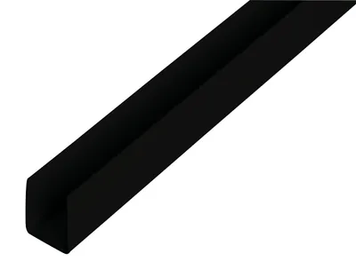Immagine prodotto di Alberts 484606 Profilo a U, plastica, nero, 1000 x 18 x 10 mm
