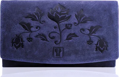 Produktbild von Paolo Peruzzi Damen Echtleder Geldbörse Portemonnaie Portmonee RFID Brieftasche Blau