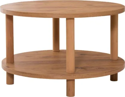 Image de CALICOSY - Table basse ronde 2 niveauxReproduction pin atlantique D70 cm - ROBY