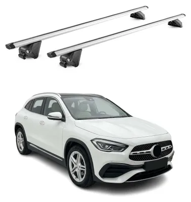 Image de Barres de toit transversales pour Mercedes GLA H247 2020-2026 Aluminium Gris ABE, productTiles.product.images.aiGenerated