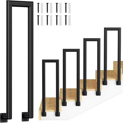 Produktbild von Elliptische Leiterstufe 75 cm Schwarze Leiterstufe Sitzstufe Zentralmontage