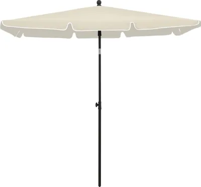 Produktbild von vidaXL Sonnenschirm mit Mast 210x140 cm Sandfarben