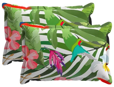 Productafbeelding van vidaXL Kussenhoezen, 2 stuks, HOUTEN, zwart, 40 x 60 cm, polyester