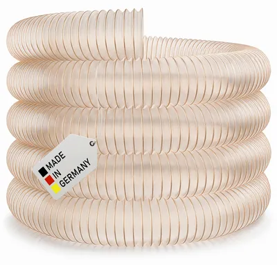 Zdjęcie produktu dla Wąż odprowadzający powietrze, średnica 100 mm - przezroczysty - elastyczny i trudnogorący (5 metrów)