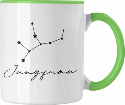 Produktbild von Trendation - Jungfrau Sternzeichen Tasse Geschenk Horoskop Tierkreiszeichen (Grün)