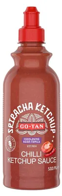 Zdjęcie produktu dla Go-Tan Sriracha Chili Ketchup 500g – Pikantny sos chili etchup o intensywnym smaku Sriracha