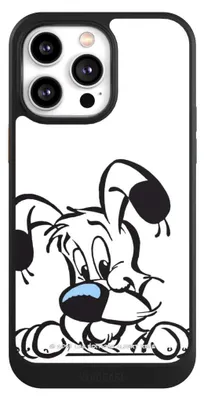 Produktbild von NIVOCASE Hülle für Apple iPhone 14 Pro Max  Handyhülle NIVOcore Case Schwarz Comic Idefix Offizielles Lizenzprodukt