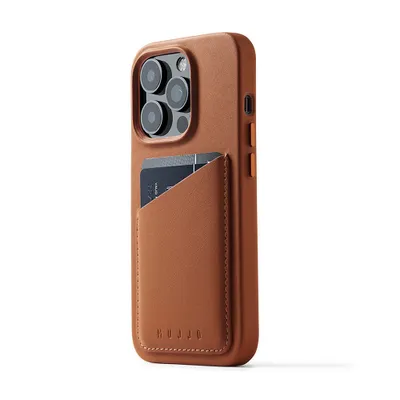 Produktbild von Mujjo Leather Wallet Hülle iPhone 14 Pro braun