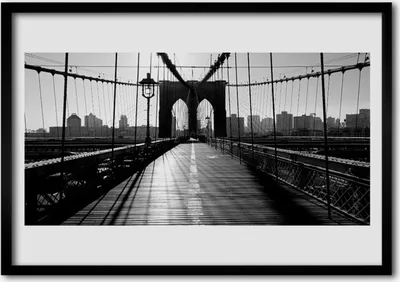 Produktbild von Bild 100x70 MDF-Rahmen Wandkunst Bridge-Architektur