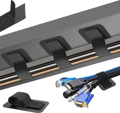 Productafbeelding van PolkaHome® Kabelmanagement Set 20 Kabelbinders met plakband, klittenband kabelorganizer, herbruikbaar