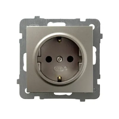 Produktbild von Ospel GP-1GS/m/45, Satinierter Stahl, IP20, 16 A, 71 mm, 40 mm, 71 mm