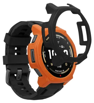 Produktbild von kwmobile 2x Hülle kompatibel mit Amazfit T-Rex3 Pro 44mm - Fitnesstracker Case Set Schwarz Orange - ohne Tracker