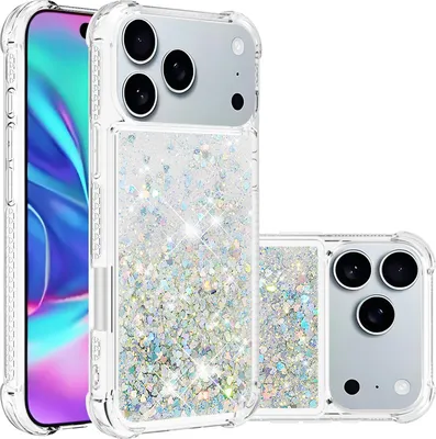 Produktbild von iPhone 17 Pro Hülle - Coverup Liquid Glitzer Back Cover - Silber