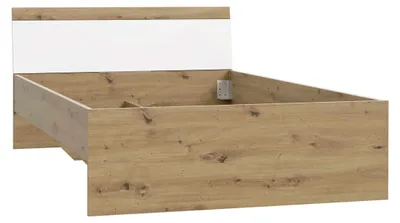 Jugendbett ARKINA 120 x 200 cm Bett in Artisan Eiche / Weiß von Forte
