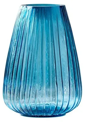 Image de Vase Bitz Kusintha en verre bleu, 22 cm