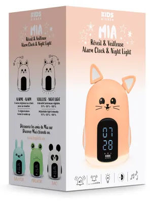 Produktbild von Bigben Kids Wecker und Nachtlicht HELLO Cat dimmbares Display AU387827