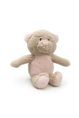 Produktbild von Plüschtier Teddybär 23 cm Beige Rosa – Weiches Kuscheltier aus Plüsch