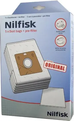 Image de Lot de 5 sacs pour aspirateur go et coupé - Nilfisk - 78602600 -