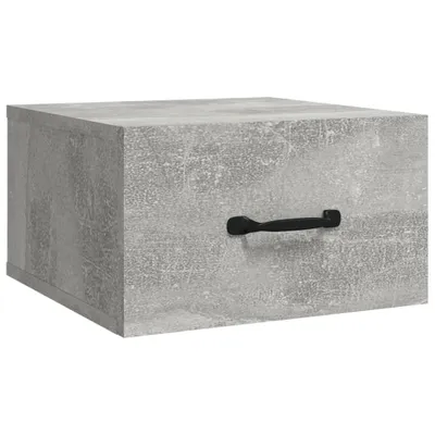 Image de Table de chevet murale Gris béton 35x35x20 cm