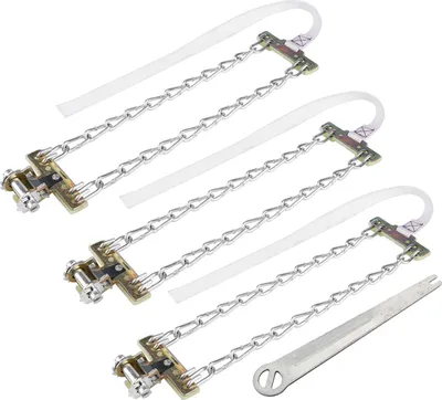 Produktbild von 3 Stück 235–285 mm Anti-Rutsch-Schlamm-Eis-Schnee-Reifenkette Winter-Sicherheits-Reifengürtel für Auto, LKW, SUV