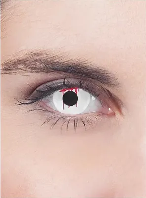 Produktbild von Blut Auge weiß Monatslinse Halloween Kontaktlinsen
