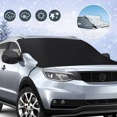 Produktbild von Famanu Auto-Sonnenschutz für die Windschutzscheibe - UV-Schutz, wasserfest, mit Spiegelabdeckungen