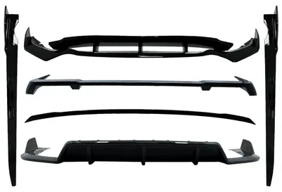 Produktbild von Aero Bodykit für BMW X5 G05 2018-2022 M-Tech Black Knight Design Glänzend schwarz.