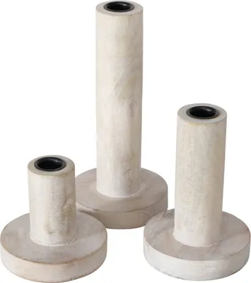 Produktbild von Boltze Gruppe Pekat Kerzenleuchter weiß 22cm (1 Stück)