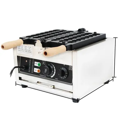 Obrázek produktu pro Komerční vaflovač, příkon 1500 W, nastavitelná teplota 50-300 °C, BÍLÝ