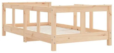 Obrázek produktu pro Rám postele - Dětská postel - Postýlka - Postel pro větší děti - 70x140 cm - Masivní dřevo - Odolná