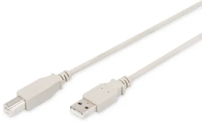 Obrázek produktu pro DIGITUS USB 2.0 Anschlusskabel Typ A -B  St/St    1.8m beige