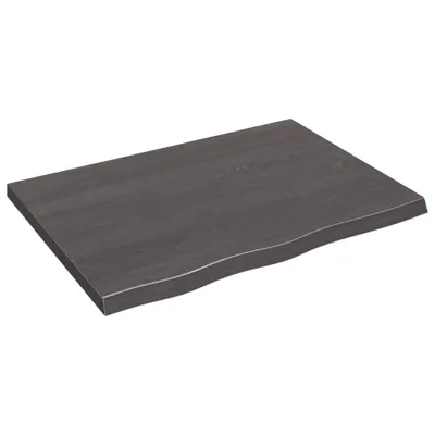 Immagine prodotto di Piano tavolo vidaXL marrone scuro 80x60x(2-4) cm in legno massello di rovere