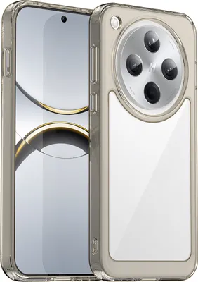 Image de Etui pour OPPO Find X8 transparent, antichoc Etui de protection en silicone TPU gris titane